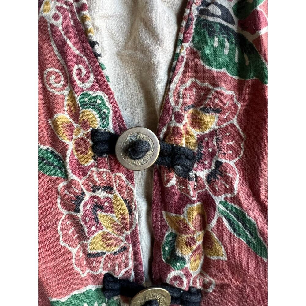 Vintage Women's Quilted Kimono Jacket Phoenix and Dragons One Size fits most - Picture 3 of 13